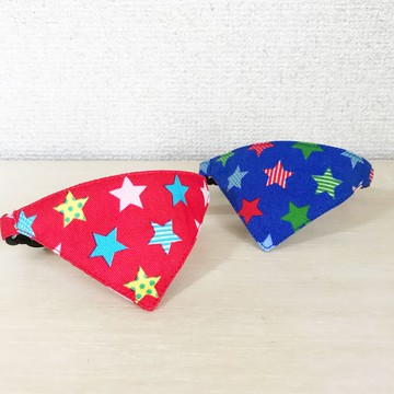 七彩星紋貓頭巾項圈安全扣安全項圈