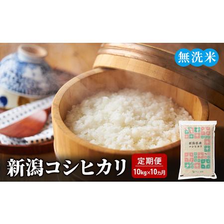 ふるさと納税 新潟コシヒカリ 無洗米10kgを10か月連続お届け 米 定期便