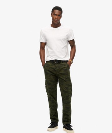 Superdry Men's Men's Organic Cotton Core Cargo Pants Green / Overdyed Camo - Size: 32/32