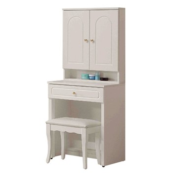 文創集 杜利安2尺開合式鏡台組合(含化妝椅)-60x40x150cm免組