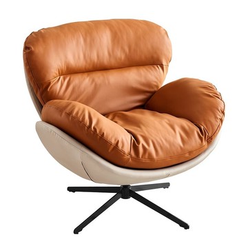 現代簡約家用客廳陽臺臥室休閑椅輕奢懶人搖椅單人旋轉沙發椅[010209DD]