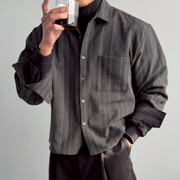 【Metanoia】🇰🇷韓製 短版雷諾條紋翻領襯衫