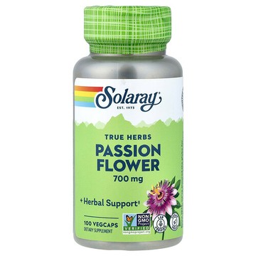 Solaray, True Herbs，西番蓮，100 粒素食膠囊（每粒 350 毫克）