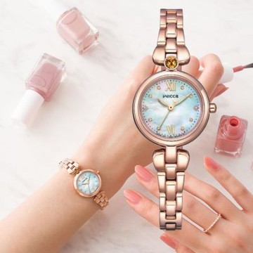 CITIZEN 星辰 wicca 珍珠貝太陽能手鍊型淑女錶KP5-662-13