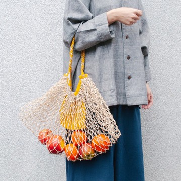 可收納黃麻/紗麗購物袋_公平貿易