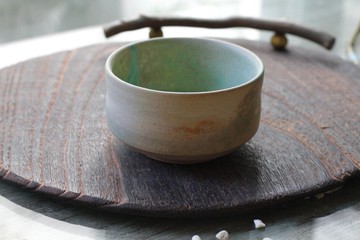 灑落人間的光手拉坏平光陶杯/茶杯