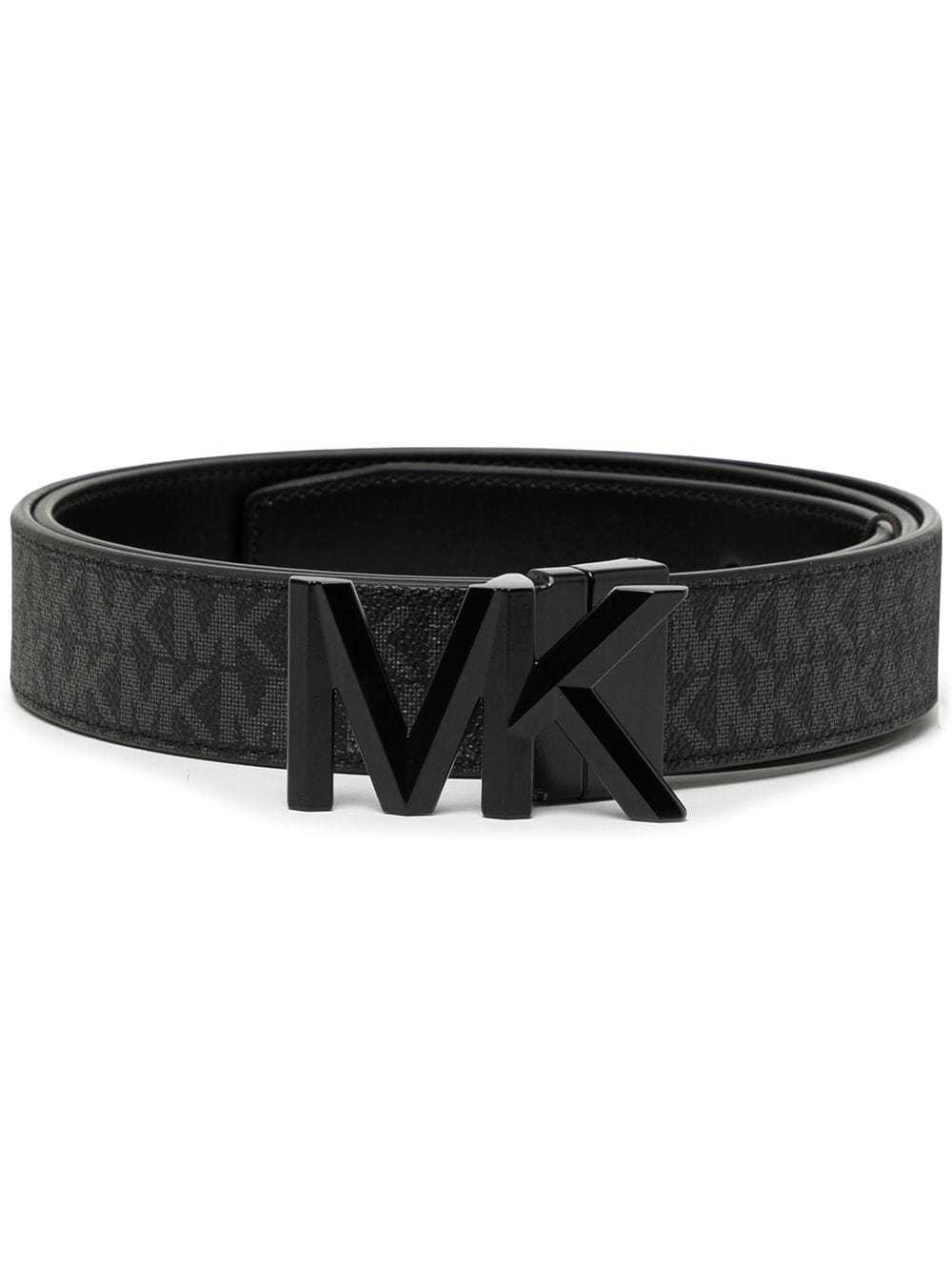 Michael Kors logo buckle leather belt men Leather One Size Black Farfetch LINE