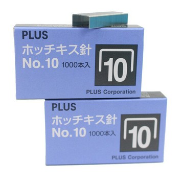 PLUS 普樂士 10號釘書針 NO-10 /一小盒1000pcs(定9) 10號訂書針 SS-010 30-111【APP滿額下單10%點數(單一帳號最高1000點)】4/30止