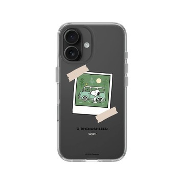 iPhone 16 Clear Case（相機按鈕） 透明 - 史努比 Snoopy - 拍立得-夏日野營趣