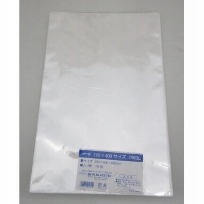 伊藤忠リーテイルリンク OPP袋（テープなし） 260×400サイズ 横260×縦400mm 透明袋 1袋（100枚入）