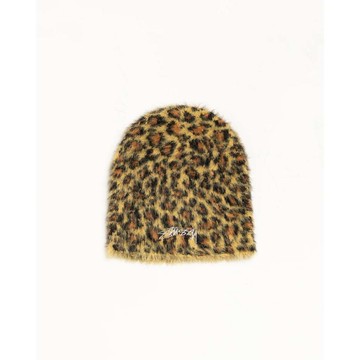 「Doushop」Stussy Leopard Skullcap Beanie Pink 針織豹紋毛帽