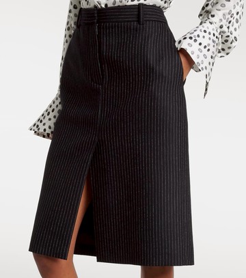 Nina Ricci Pinstriped wool-blend pencil skirt