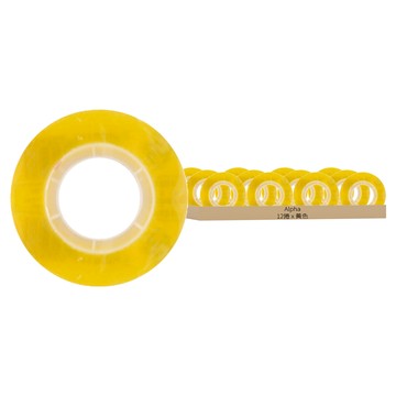 Alpha M 系列 多用途膠帶補充裝 20m x 12mm  12捲  多用途膠帶 黃色