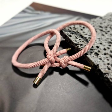 經典金扣髮束2入（淺彩混）