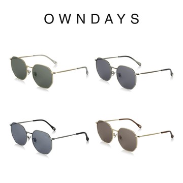 OWNDAYS 潮流金屬方型框款墨鏡(SUN7002B-2S)