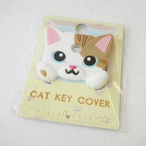 FIELD&POINT超可愛貓寶貝鑰匙套_棕白色虎斑喵