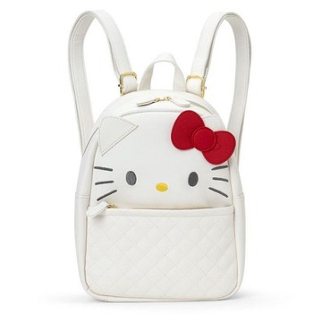 【震撼精品百貨】凱蒂貓_Hello Kitty~日本SANRIO三麗鷗 KITTY菱格紋皮質後背包-大臉款*15532