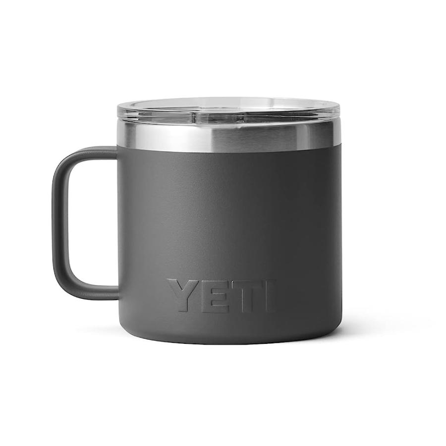 YETI RAMBLER 14 OZ MUG, VACUUM INSULATED, STAINLESS STEEL WITH MAGSLIDER LID, CHARCOAL