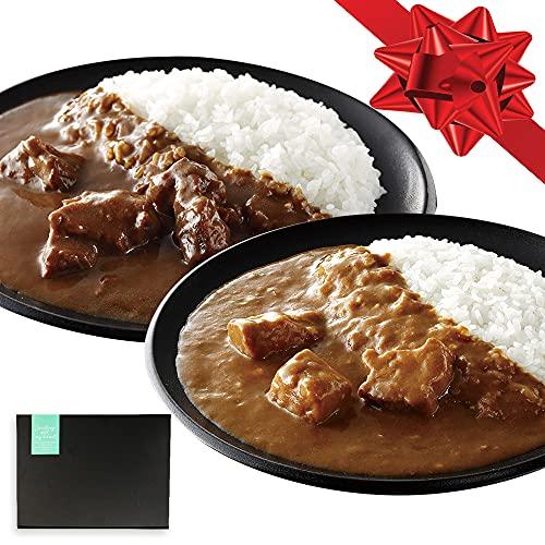 カレー レトルトカレー 北海道 十勝牛 カレー かみふらの 豚 ＆ ななつぼし カレー お米 御礼 御祝 グルメ ギフト 北国からの贈り物