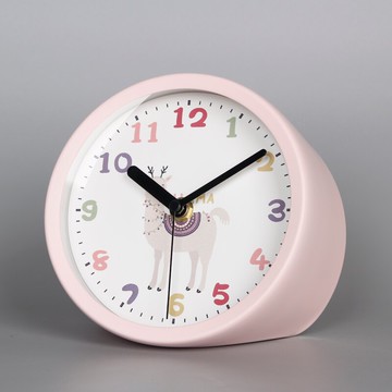 TQJ兒童房金屬卡通創意座鐘學習坐鐘靜音石英鐘時尚臺面鐘表臺鐘