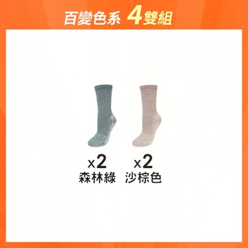【4雙組-雙11限定】羊毛機能減壓全起毛氣墊登山襪-長襪 - S(22-24cm) / 百變色系-4雙組