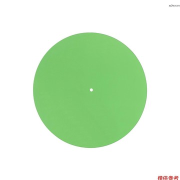 12寸轉盤墊唱片盤滑墊 透明亞克力唱片墊 黑膠唱片唱機墊 防靜電防噪音 綠色