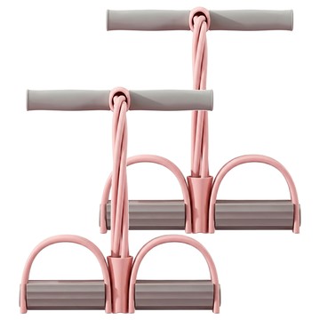 MICHAEL FITNESS 麥克健身 四管腳蹬拉力器 薔葳粉  2個