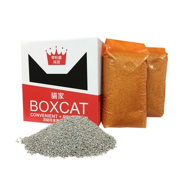 國際貓家 BOX CAT紅標貓屋組11KG除臭貓砂*2箱組