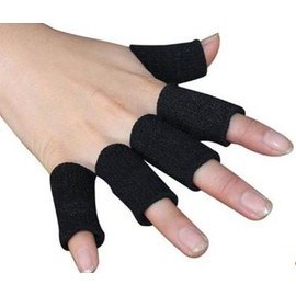 【護指-均碼-尼龍-厚0.2cm-直徑2.5*長4.5cm-10個/包-4包/組】排球護指護具籃球護指運動護具加長護指體育運動不傷手指-56001