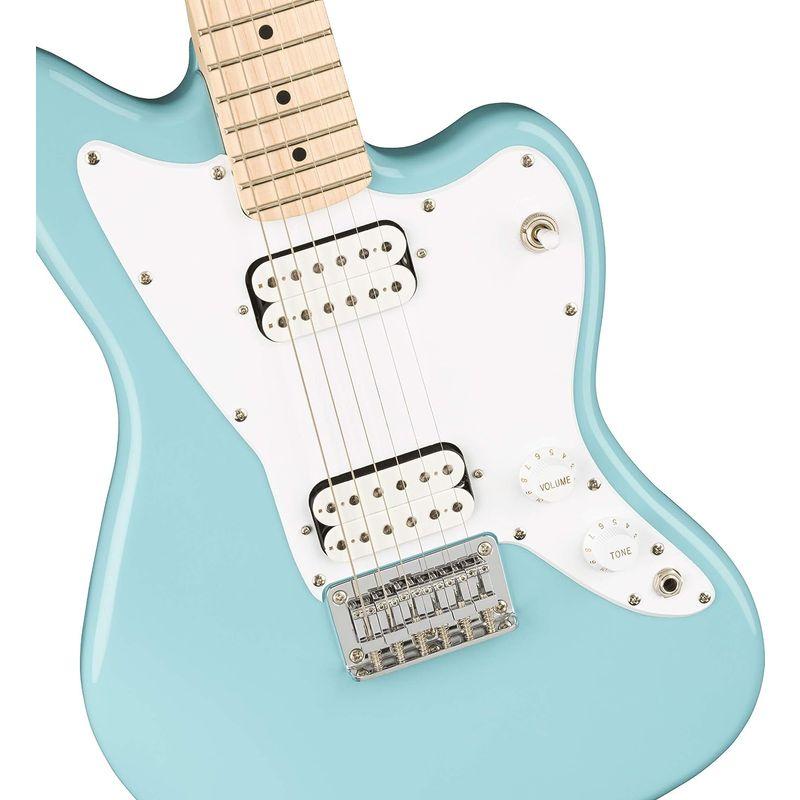 エレキギター Squier Mini Jazzmaster? HH, Maple Fingerboard, Daphne Blue ソフトケ