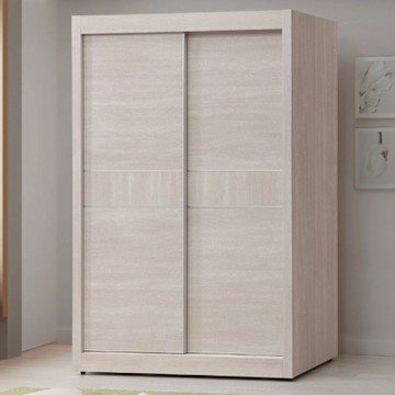 文創集 凱威5尺推門衣櫃(內含側拉穿衣鏡)-150x61x200cm免組