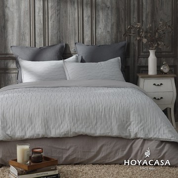 HOYACASA 艾爾空氣層緹花蓋毯枕套三件組