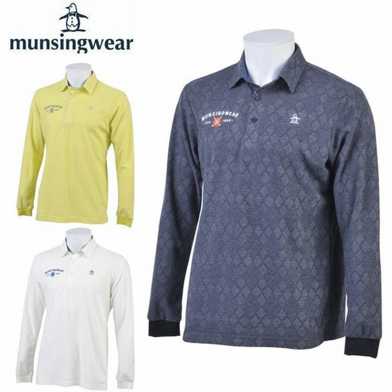 マンシング Munsingwear ゴルフウェア ポロシャツ 長袖 メンズ アーガイル吸湿発熱長袖シャツ Mgmojb13 通販 Lineポイント最大0 5 Get Lineショッピング