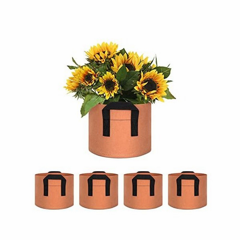 Milprox 不織布プランター ルーツポーチ 5枚入 植え袋 おしゃれ 厚手 透水性 持ち手付き 植木鉢 寄せ植え 鉢カバー 栽培袋 植物栽培 通販 Lineポイント最大0 5 Get Lineショッピング