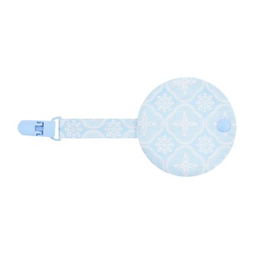 in Blooom 印花樂 奶嘴夾布套組 - 100%棉  薄霧藍  1組