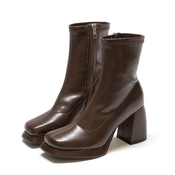 D+AF 女神降臨．加厚水台高跟瘦瘦短靴