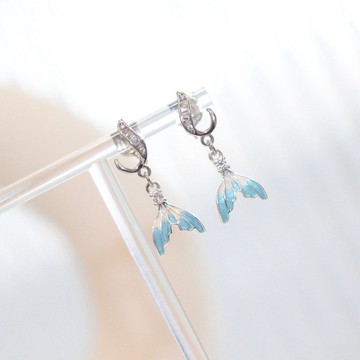 冰雪魚尾 | Ice Tail | 夾式耳環
