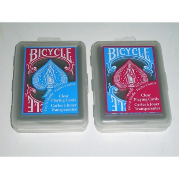 【USPCC 撲克】BICYCLE  透明 塑膠牌 共紅、藍二色 S10322440