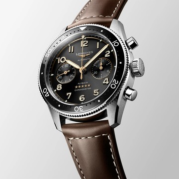 LONGINES 浪琴 Spirit Flyback 先行者 天文台認證 飛返計時機械錶-42mm L3.821.4.53.2