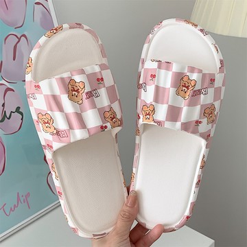 ins可愛小熊涼拖鞋女夏季少女心居家防滑浴室防臭輕便拖鞋