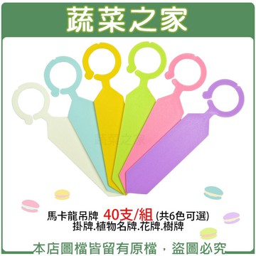 【蔬菜之家011-A50-4】馬卡龍吊牌 40支/組 (共6色可選) 掛牌.植物名牌.花牌.樹牌
