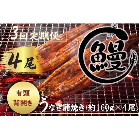 ふるさと納税 FK009_肉厚で脂が乗ったふっくらうなぎ蒲焼4尾　有頭鰻”当社秘伝のたれ”仕込み 1尾あたり約160ｇ前後×4尾（.. 佐賀県みやき町