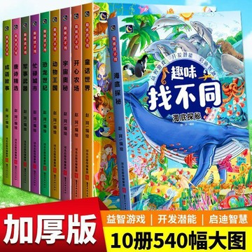 【臺灣-出貨】趣味找不同專注力訓練眼力大挑戰3到8歲益智遊戲書幼兒童啓蒙早教