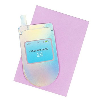 立體小卡-珠光手機【Up With Paper-立體卡片 生日快樂】