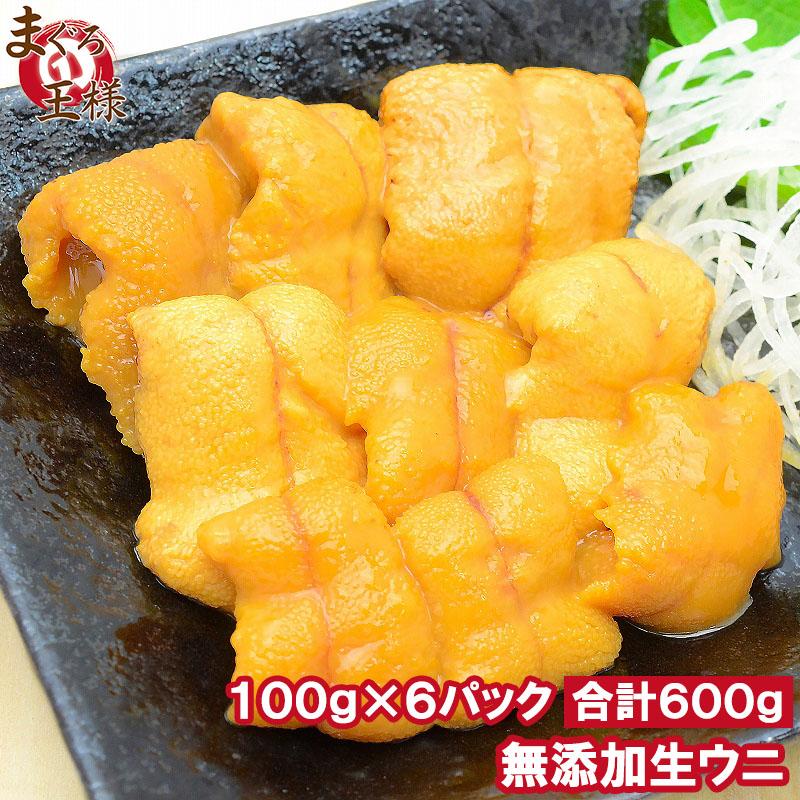 生ウニ 生うに 冷凍 無添加 天然 600g 100g×6パック(ウニ うに 雲丹) 単品おせち 海鮮おせち