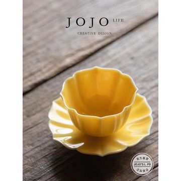 JOJO'S L. PD.covered.主人杯陶瓷半手工花瓣紋杯功夫茶具 | 送交