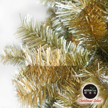 【摩達客】15尺 450cm 豪華版氣質霧金系聖誕樹+100燈LED燈暖白光9串 (不含飾品)