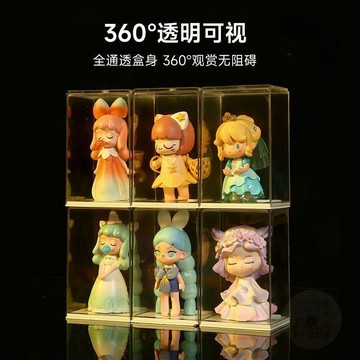 🔥即日特價🔥多功能防塵手辦 收納 盒透明盲盒防水增高手辦  玩具  無死角高透置物盒