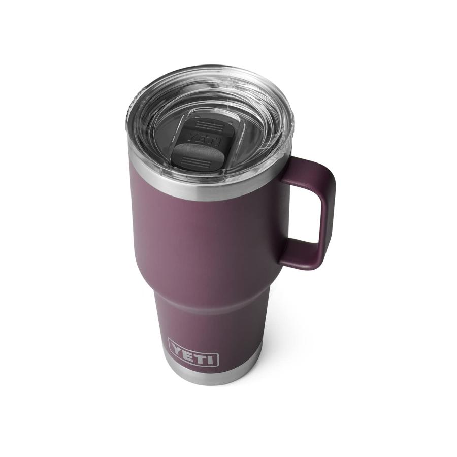 YETI Rambler 30オンス トラベルマグ ストロングホールド蓋付き 真空断熱 ステンレス製、ノルディックパープル