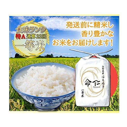  山形県 はえぬき 命仁 一等米 3分づき 10kg （5kg×2袋） 有機質肥料使用 令和4年産米 当日精米